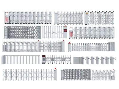 Automatic gate Low-poly 3D model