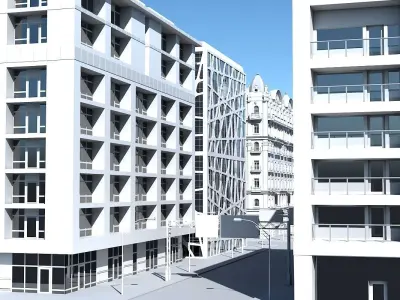 3D City Intersection 3D model