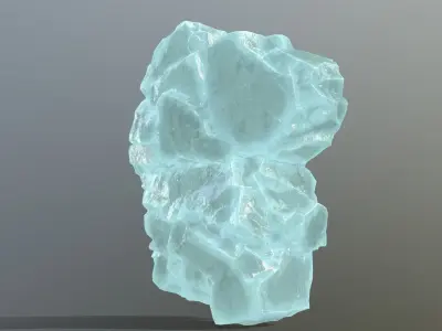 Ice Rock Low-poly 3D model