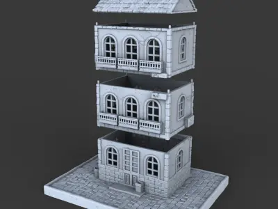 Old Town Architecture 3D print model