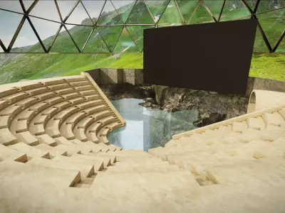 G0041 VR Virtual Reality Theater Low-poly 3D model