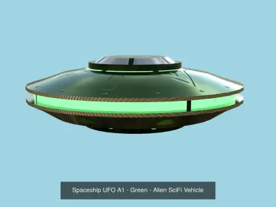 06 Spaceship UFO Collection - Alien SciFi Vehicle 3D Model Pack