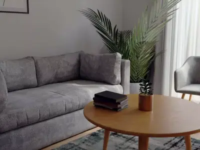 Living Room with Balcony Free 3D model