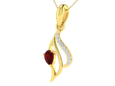 Women Pear Diamond Pendants 3dm STL ONJ FBX Render Details 3D print model