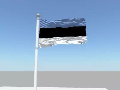 Estonia flag 3D model