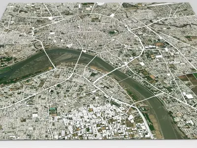 Cityscape Surat India 3D model