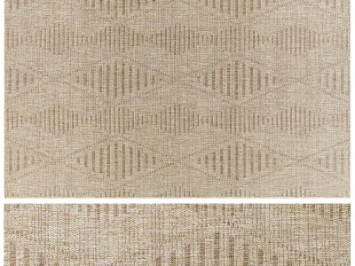 Carpet set 31 - Bundle - 3 Geometrical Jute Rugs 3D model