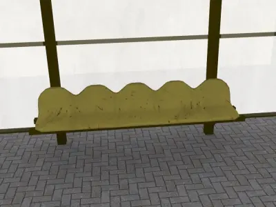 Small bus stop v2 3D model