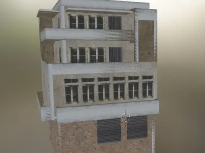 building 17 Low-poly 3D model buy