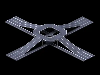 City Road - Overpass 03 3D model