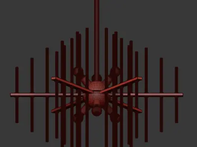 Yoselin 6 Light Chandelier 3D model