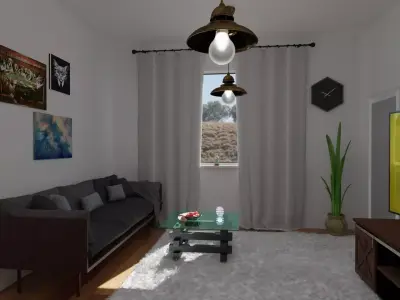 My first interior Free 3D model