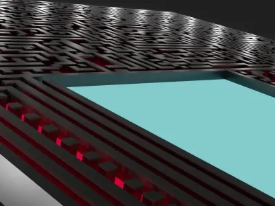 Maze of Blue Door Low-poly 3D model