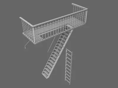 Urban Balcony 3D model