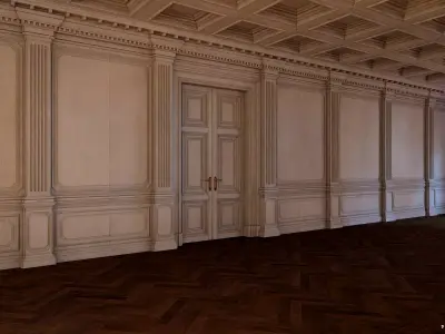 Neo Clasical VR Room Low-poly 3D model