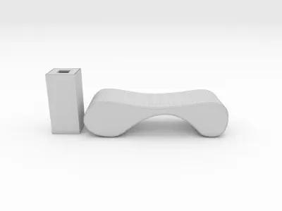 Bench Park 34 Low-poly 3D model