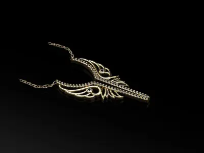 Wing Angel Pendant 3D print model