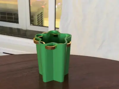 Starry Blooms 3D Starshape Flower Vase 3D print model