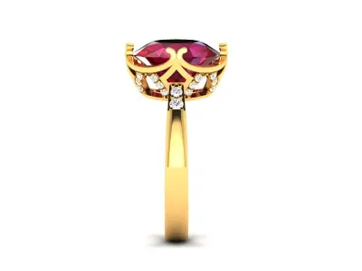 Women Ring  Render 3dm STL OBJ FBX Details 3D print model 378
