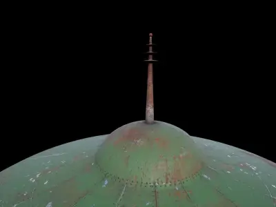 Old Playground UFO Low-poly 3D model