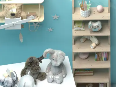 child baby toys room 3D model