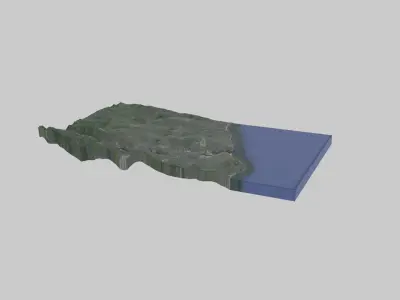 Tyneside City Low-poly 3D model