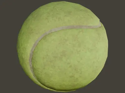 Colorful Dirty Tennis Balls Low-poly 3D model