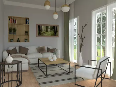 Living room  3D model 22