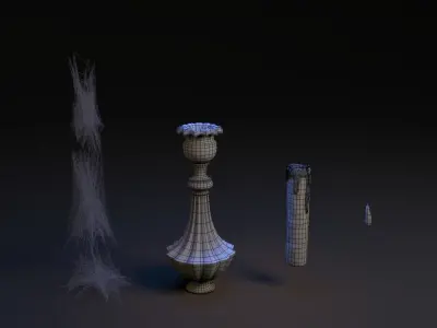 Old Candlestick Free 3D model