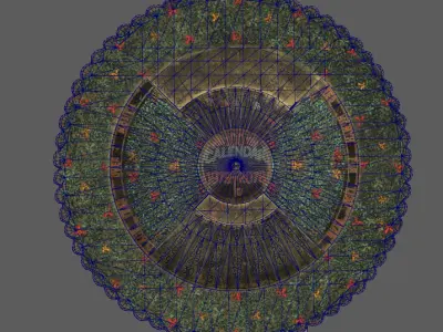 100 year calendar Low-poly 3D model
