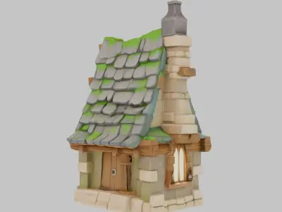 Enchanted Cottage 3D Model Low-poly 3D model