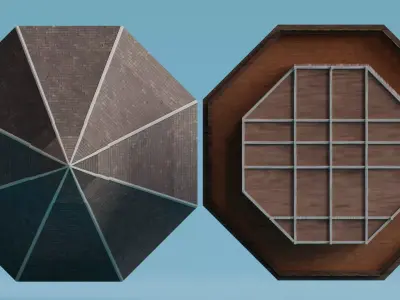 Traditional Houses - Rumah Kariwari Low-poly 3D model