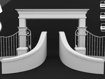 Classic Gate Free 3D model