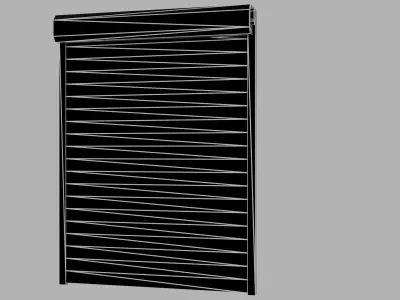 Low poly animated shutter Low-poly 3D model