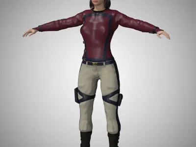 SC High Guard Uniform for La Femme 2 for Poser 3D model