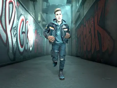 Rebel Outlaw Gritty Street Style Low-poly 3D model