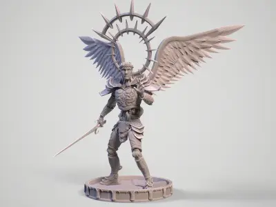Mechanical angel robot miniature 3D print model