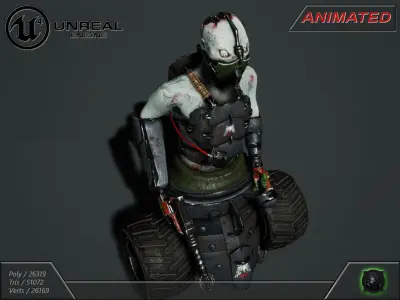 Cyber warrior 01--CyberOrk Low-poly 3D model