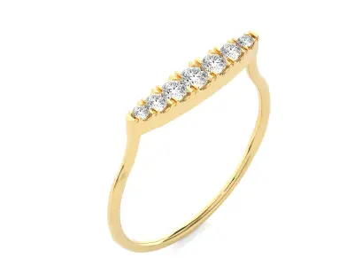 Light Minimalist Diamond Ring 3D print model