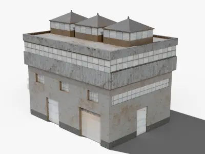 Warehouse 3 Low-poly 3D model purchase