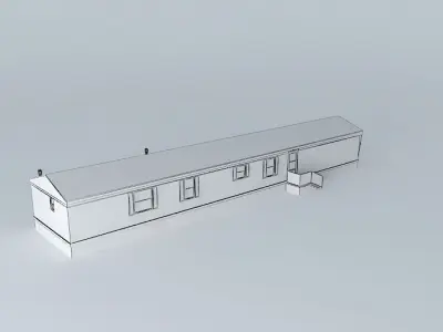 Single Wide Trailer Home Free 3D model