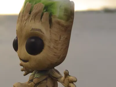 Baby groot plush Low-poly 3D model