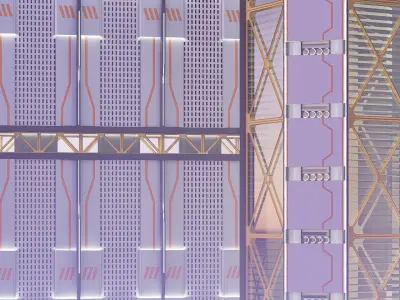 Sci-fi Mega Block 002 v3 3D model