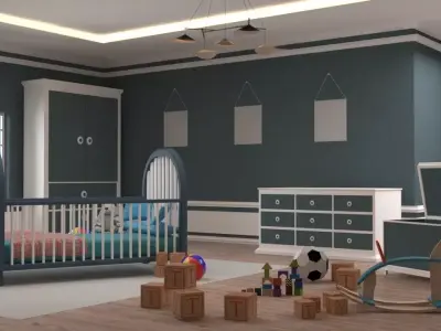 Baby Room 3D model Low-poly 3D model
