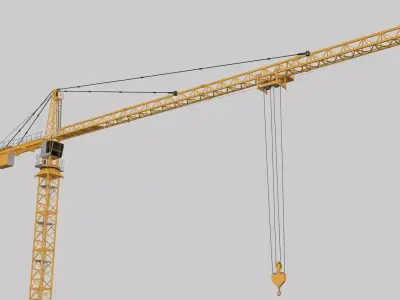 Tower Crane Animated 3D model