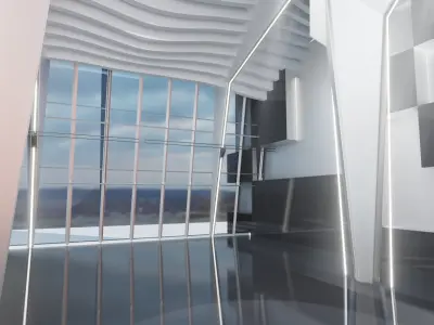 3D Futuristic Interior 3D model