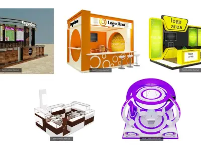 Booth Exhibition Stand G16 3D Model Pack