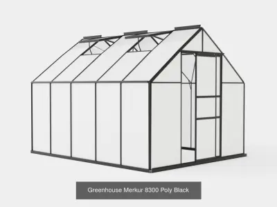 Collection of Greenhouse Merkur Poly Black - 3 Models 3D Model Pack