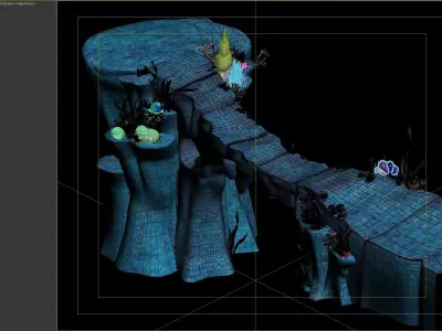 coral reef  bridge  3D model