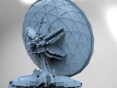 Black ops Satellite Dish Base  3D model